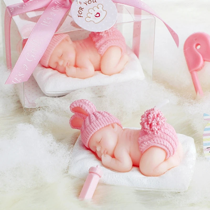 10pcs Children's party candle baby shower favor gift--Sleep Baby Smokeless candle kids Cute birthday candle party decoration