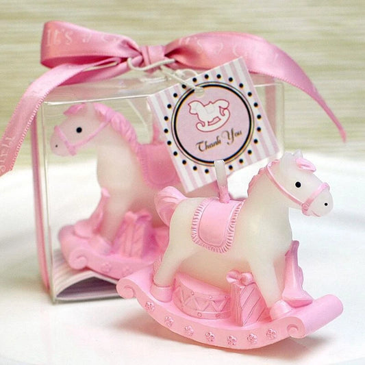 Rocking Horse Candle Favors for Baby Shower, Kids Birthday Gifts, Baptism, Keepsake Event, Anniversary Favors, 10Pcs