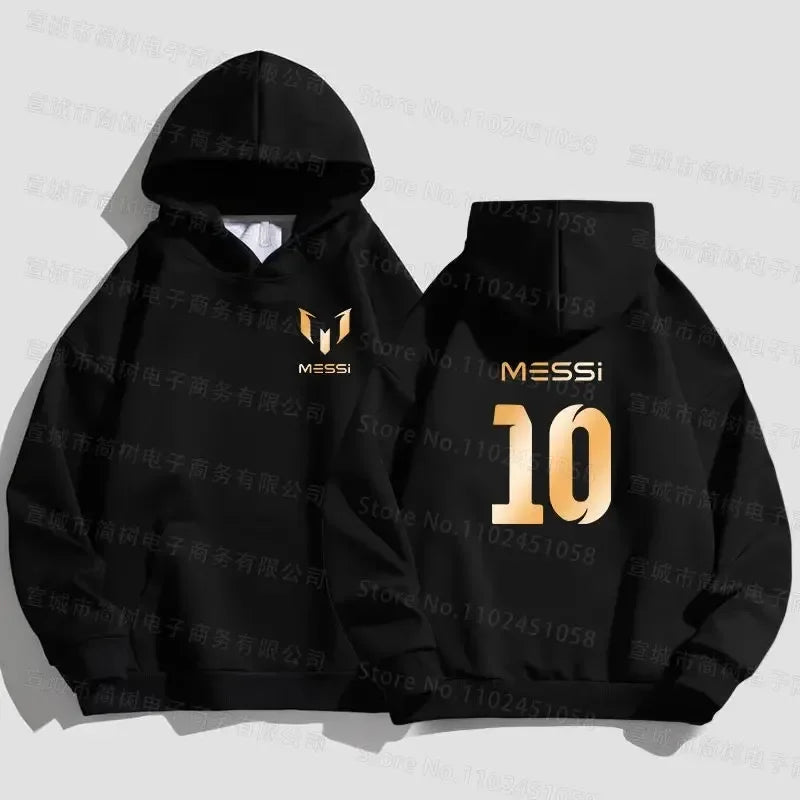 MESSI Cotton Printed Hoodie High Quality Solid Color Simple Sportswear Couple Fashion Simple Jumper Top Loose Street Hoodie