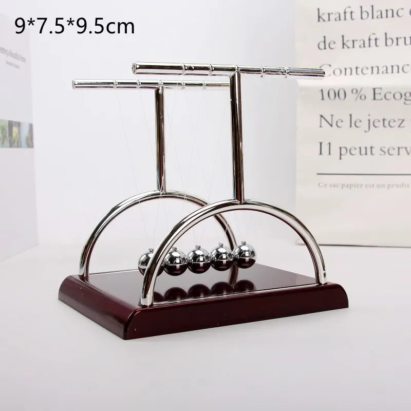 Newton Cradle Balance Steel Balls Perpetual Motion Collision Ball School Teaching Physics Science Pendulum Toy Home Decoration