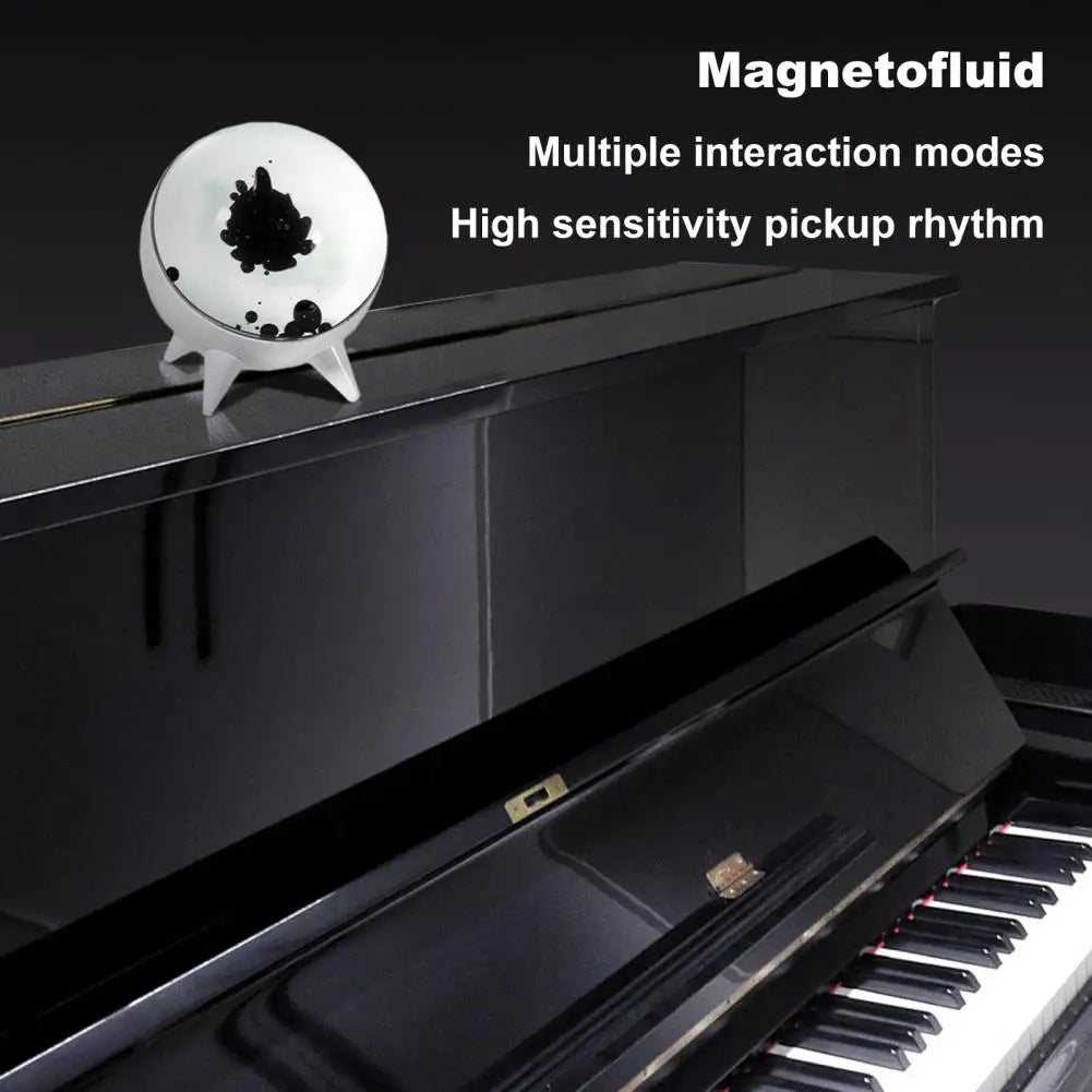 Wireless Dancing Ferrofluid Sound Visualizer Speaker with Music Rhythm Rechargeable Magnetic Fluid Pickup Music Rhythm Speaker