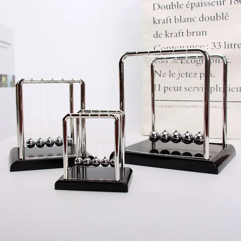 Newton Cradle Balance Steel Balls Perpetual Motion Collision Ball School Teaching Physics Science Pendulum Toy Home Decoration