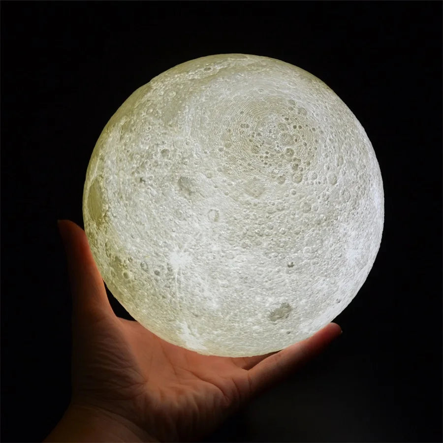 3D Printed Star Moon Lights Colorful Rechargeable Touch Night Lamps Home Decor Creative Gift USB LED Night Light