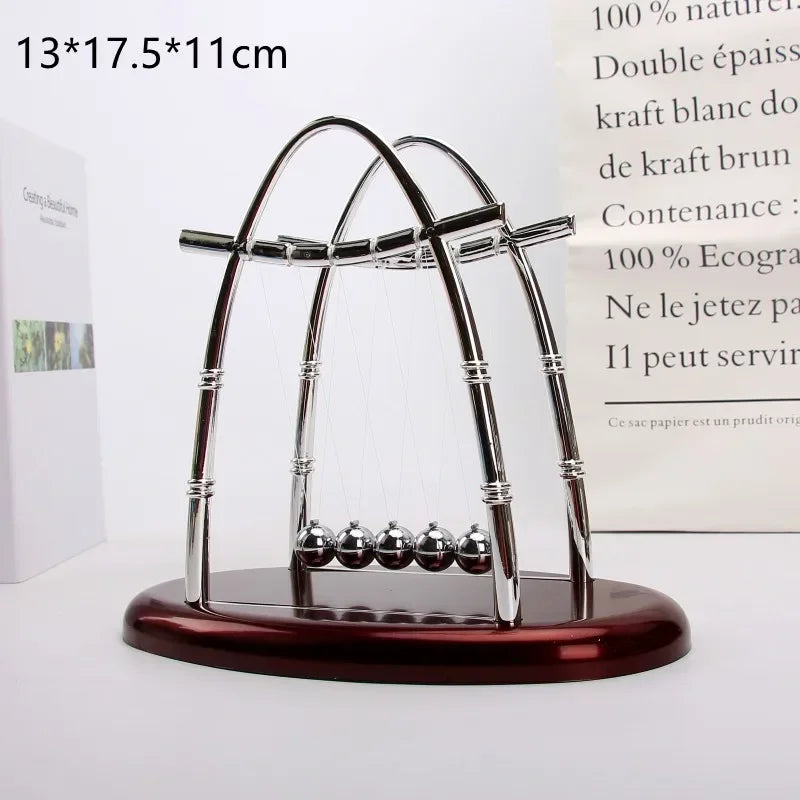 Newton Cradle Balance Steel Balls Perpetual Motion Collision Ball School Teaching Physics Science Pendulum Toy Home Decoration