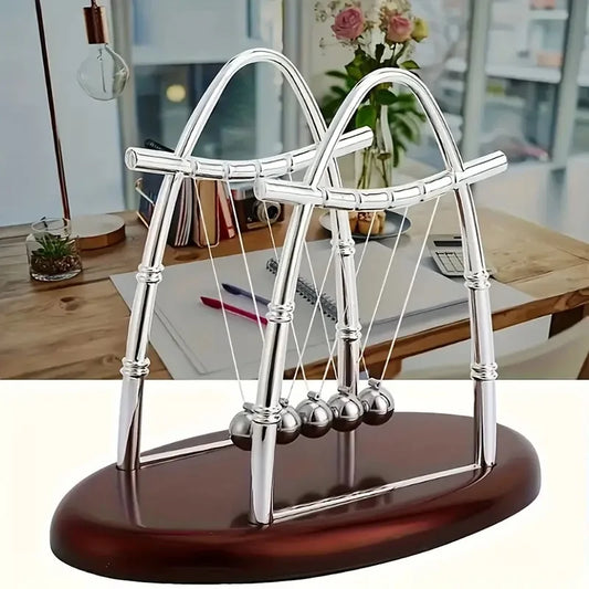 Newton Cradle Balance Steel Balls Perpetual Motion Collision Ball School Teaching Physics Science Pendulum Toy Home Decoration