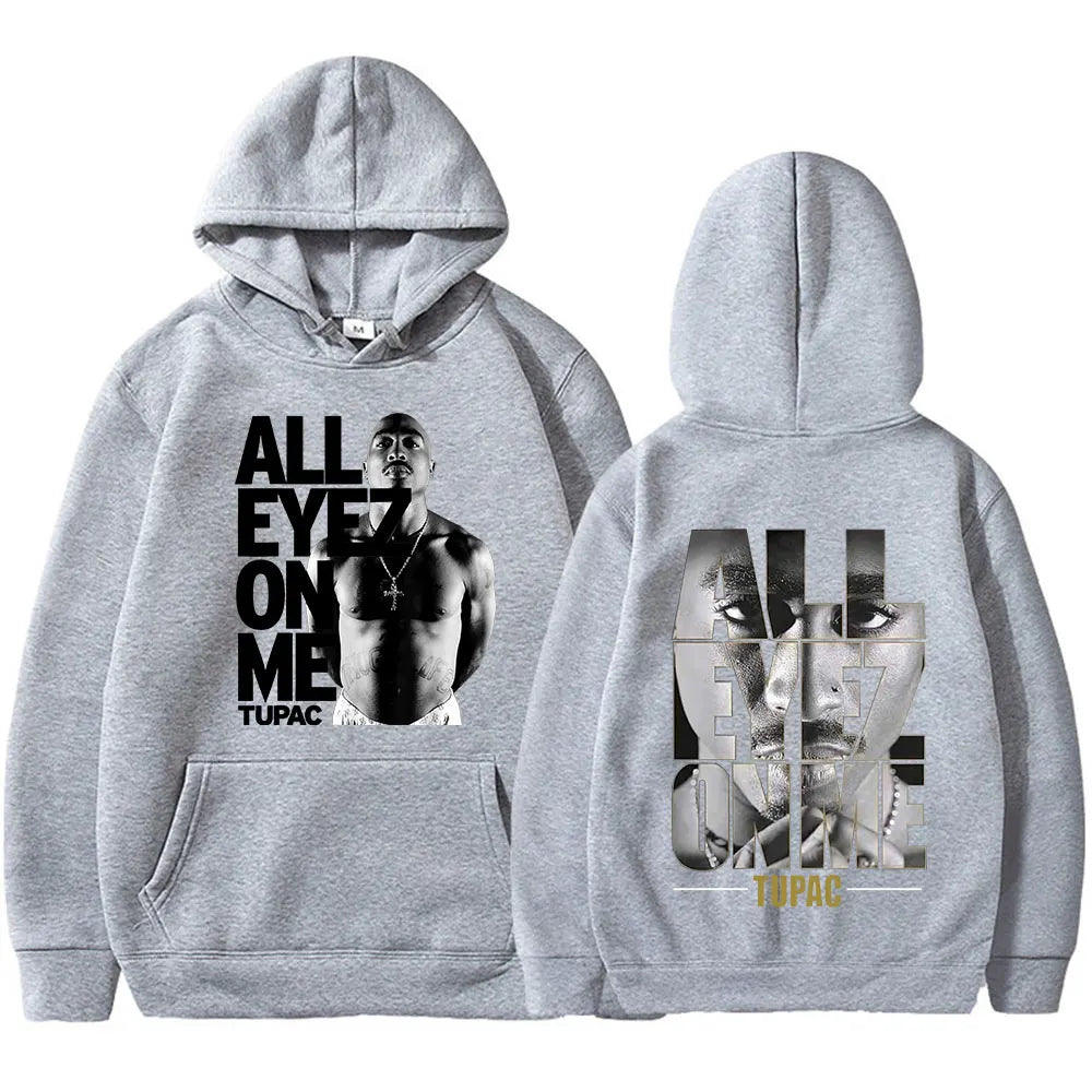 Rapper Tupac 2pac All Eyez on Me Hoodies Men Women Fashion Hip Hop Vintage Sweatshirts Casual Oversized Long Sleeve Pullovers