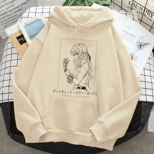 Violet Evergarden hoodies women 90s gothic y2k aesthetic Hooded Shirt women long sleeve top sweater