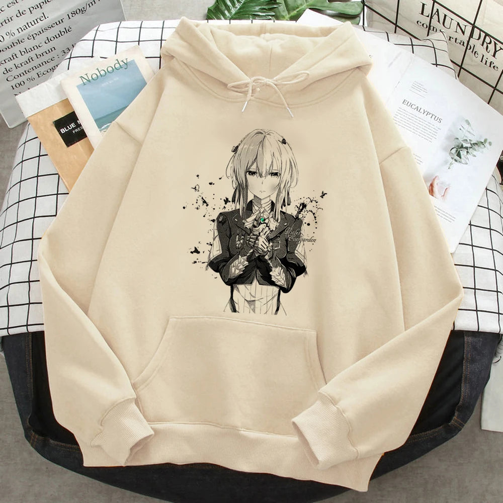 Violet Evergarden hoodies women 90s gothic y2k aesthetic Hooded Shirt women long sleeve top sweater