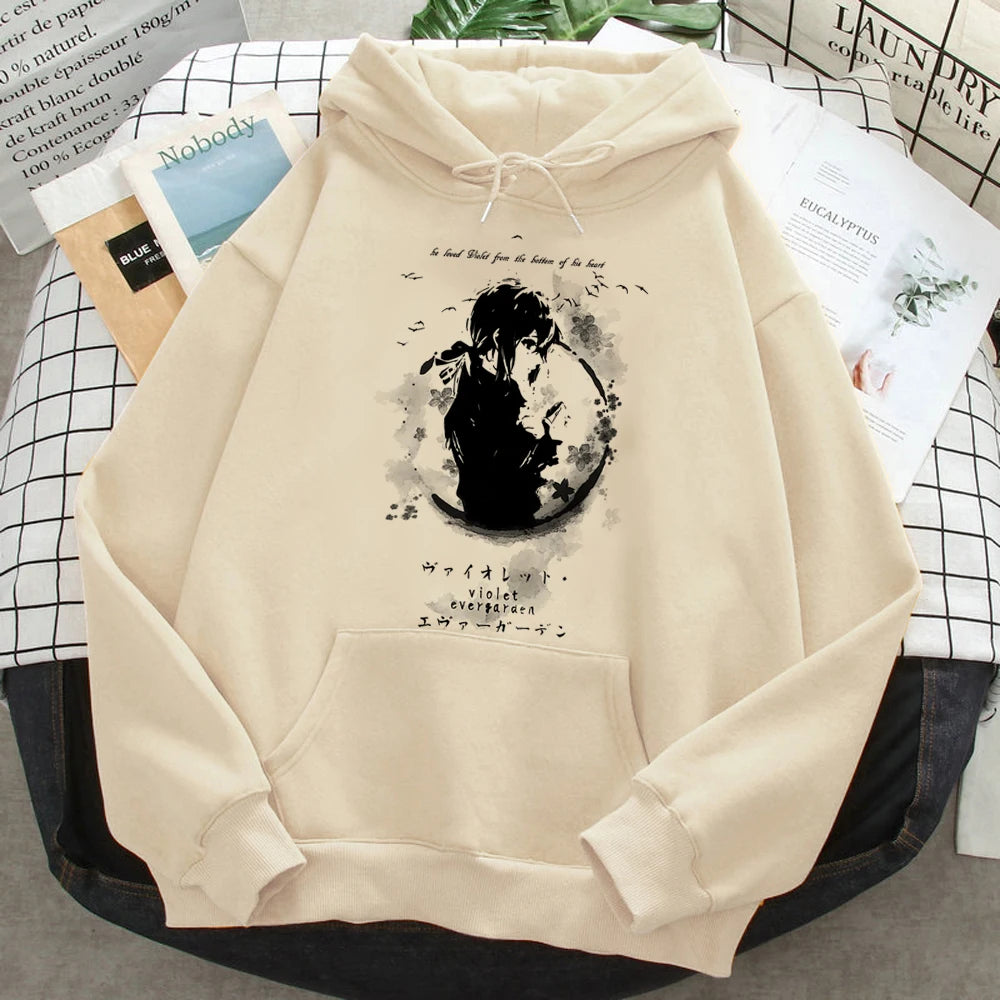 Violet Evergarden hoodies women 90s gothic y2k aesthetic Hooded Shirt women long sleeve top sweater